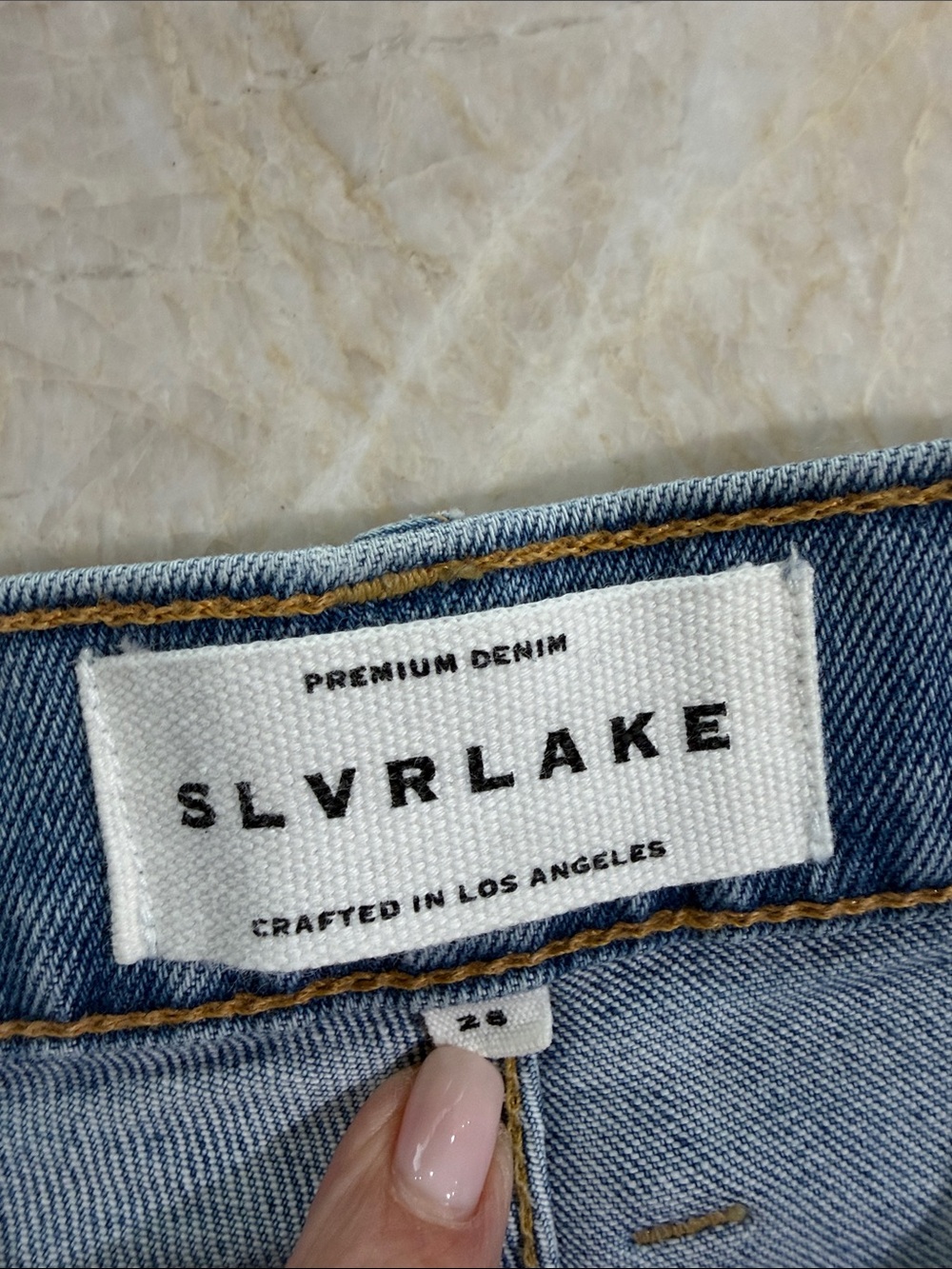 SLVRLAKE Light Blue High-Rise Denim Jeans